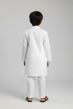 Boys White Cotton Kurta