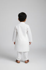 Boys White Cotton Kurta