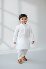 Boys White Cotton Kurta