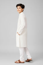 Boys White Cotton Kurta