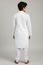 Boys White Cotton Kurta