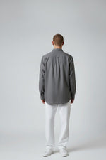 Bluebird Men's Grey Linen Tencil Shirt