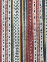 Veshbhoshaa Men's Red Stripes Sequence Kurta Pajama Set