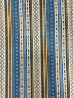 Veshbhoshaa Men's Blue Stripes Sequence Kurta Pajama Set