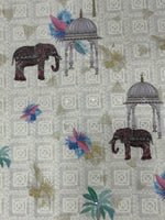 Veshbhoshaa Men's Yellow Elephant Motif Sequence Kurta Pajama Set