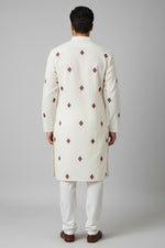 Off White Cotton Kurta for Men