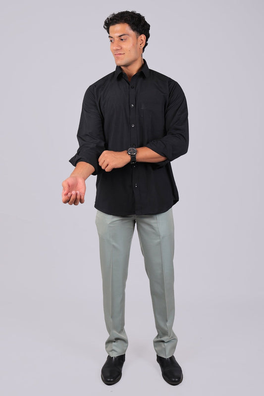 Bluebird Classic Black Men's Office Shirt - Veshbhoshaa