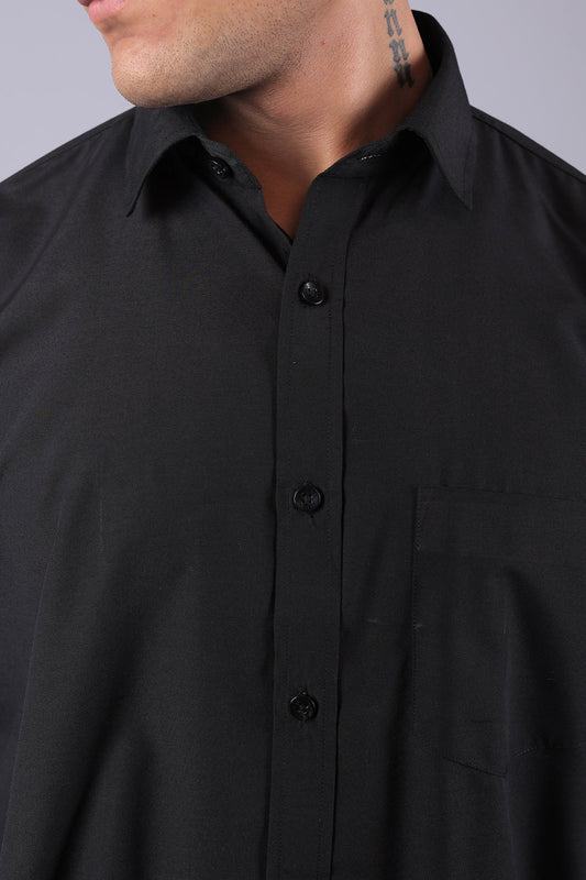 Bluebird Classic Black Men's Office Shirt - Veshbhoshaa