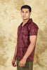 Bluebird Cotton Blend Comfort Red Printed Shirt for Men - Veshbhoshaa