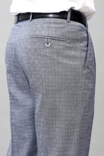 Bluebird Elegant Blue Check Pleated Trouser - Veshbhoshaa