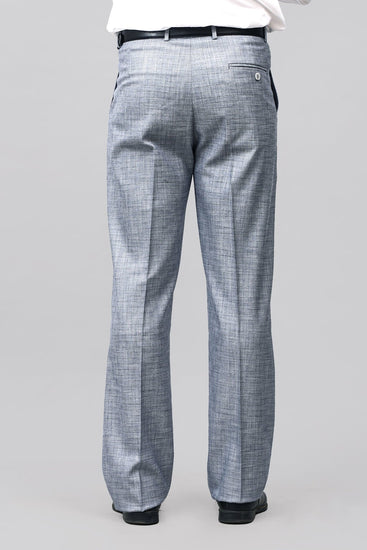 Bluebird Elegant Blue Check Pleated Trouser - Veshbhoshaa