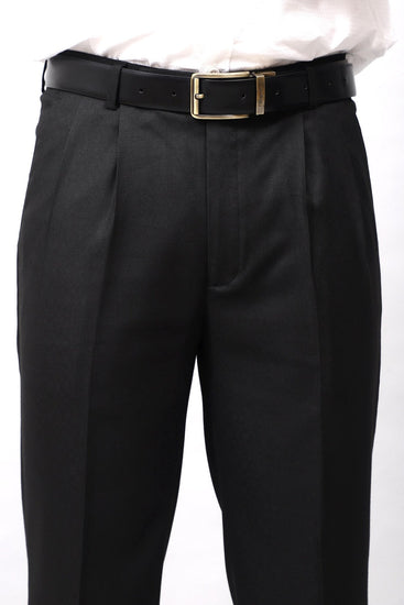 Bluebird Iconic Black Pleated Tailored Trouser - Veshbhoshaa