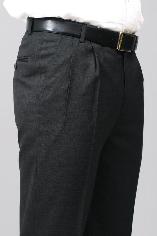 Bluebird Jet Black Pleated Tailored Trouser - Veshbhoshaa