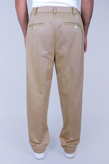 bluebird korean pleated pant beige color - Veshbhoshaa