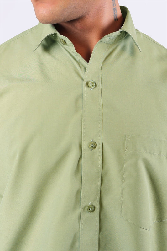 bluebird light green men's office shirt - Veshbhoshaa