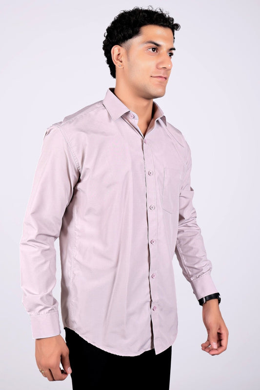 bluebird light lavender men's office shirt - Veshbhoshaa