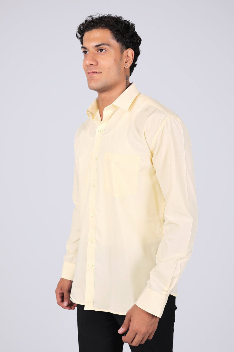 bluebird light mango men's office shirt - Veshbhoshaa