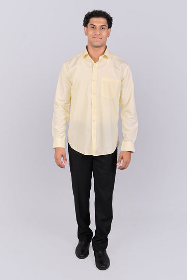 bluebird light mango men's office shirt - Veshbhoshaa