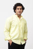 Bluebird Men's 100% Cotton Mandarin Shirt Light Lemon Color - Veshbhoshaa