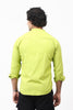 Bluebird Men's 100% Cotton Mandarin Shirt Mehandi Green Color - Veshbhoshaa