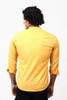 Bluebird Men's 100% Cotton Mandarin Shirt Yellow Color - Veshbhoshaa