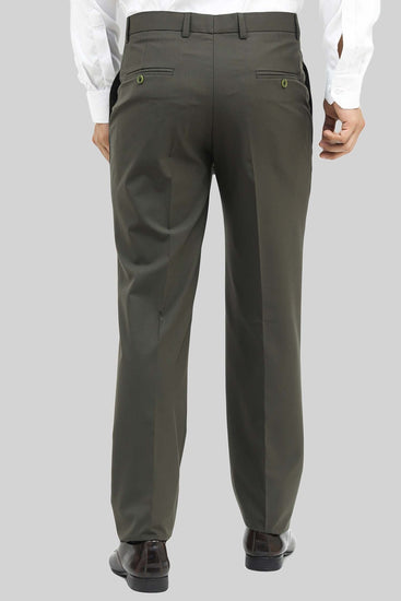 bluebird men's army green formal trouser - Veshbhoshaa