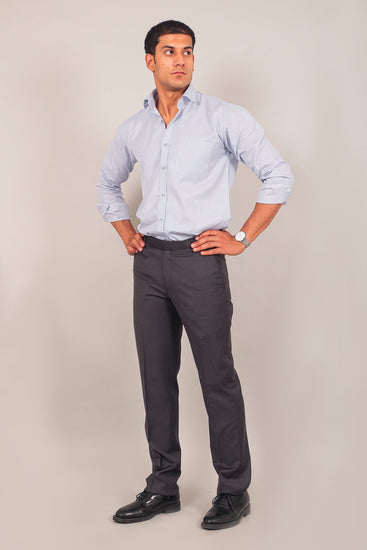 bluebird men's ash black formal trouser Veshbhoshaa