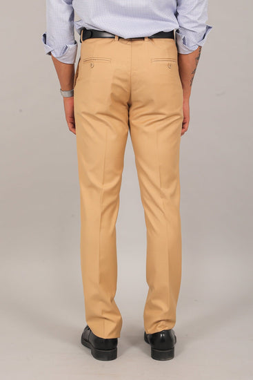 bluebird men's beige formal trouser - Veshbhoshaa