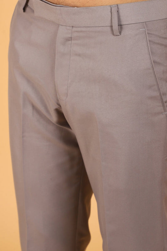 bluebird men's beige formal trouser - Veshbhoshaa