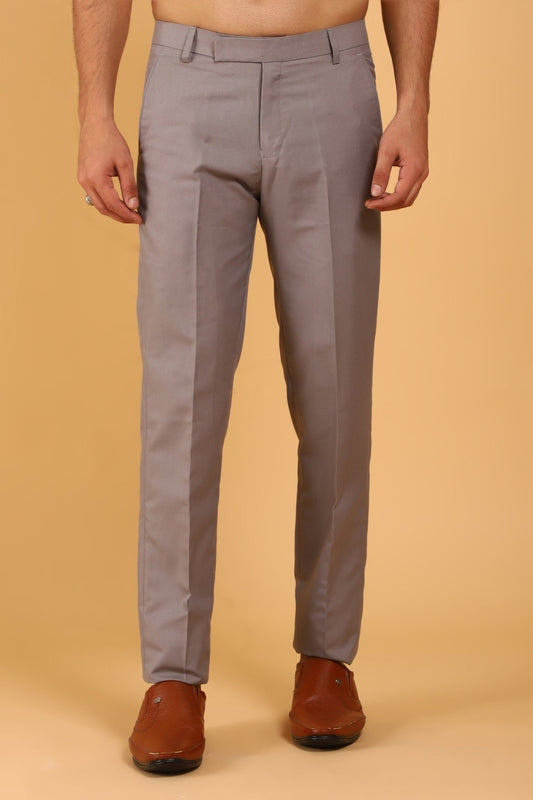 bluebird men's beige formal trouser - Veshbhoshaa