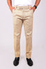 bluebird men's beige lycra linen formal trouser - Veshbhoshaa