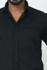 bluebird men's black cotton lycra formal shirt - Veshbhoshaa