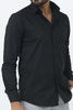 bluebird men's black cotton lycra formal shirt - Veshbhoshaa