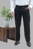 bluebird men's black dobby formal trouser - Veshbhoshaa