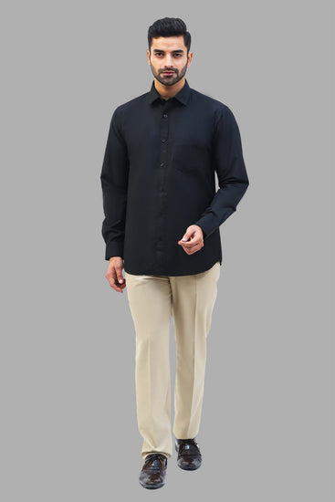 bluebird men's black formal shirt - Veshbhoshaa