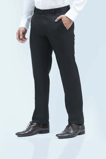 bluebird men's black formal trouser - Veshbhoshaa