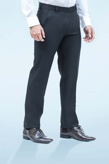 bluebird men's black formal trousers - Veshbhoshaa