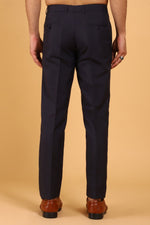 bluebird men's black lycra formal trouser - Veshbhoshaa