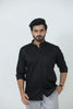 bluebird men's black mandarin collar formal shirt - Veshbhoshaa