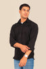 bluebird men's black plain shirt - Veshbhoshaa