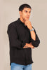 bluebird men's black plain shirt - Veshbhoshaa