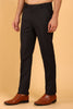 Bluebird Men's Black Texture Lycra Formal Trouser - Veshbhoshaa