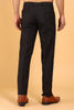 Bluebird Men's Black Texture Lycra Formal Trouser - Veshbhoshaa