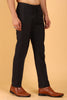 Bluebird Men's Black Texture Lycra Formal Trouser - Veshbhoshaa