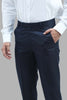 Bluebird Men's Blue Dobby Formal Trouser - Veshbhoshaa