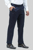 Bluebird Men's Blue Sheen Formal Trousers - Veshbhoshaa