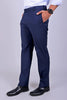 Bluebird Men's Blue Stretch - Band Trousers - Veshbhoshaa