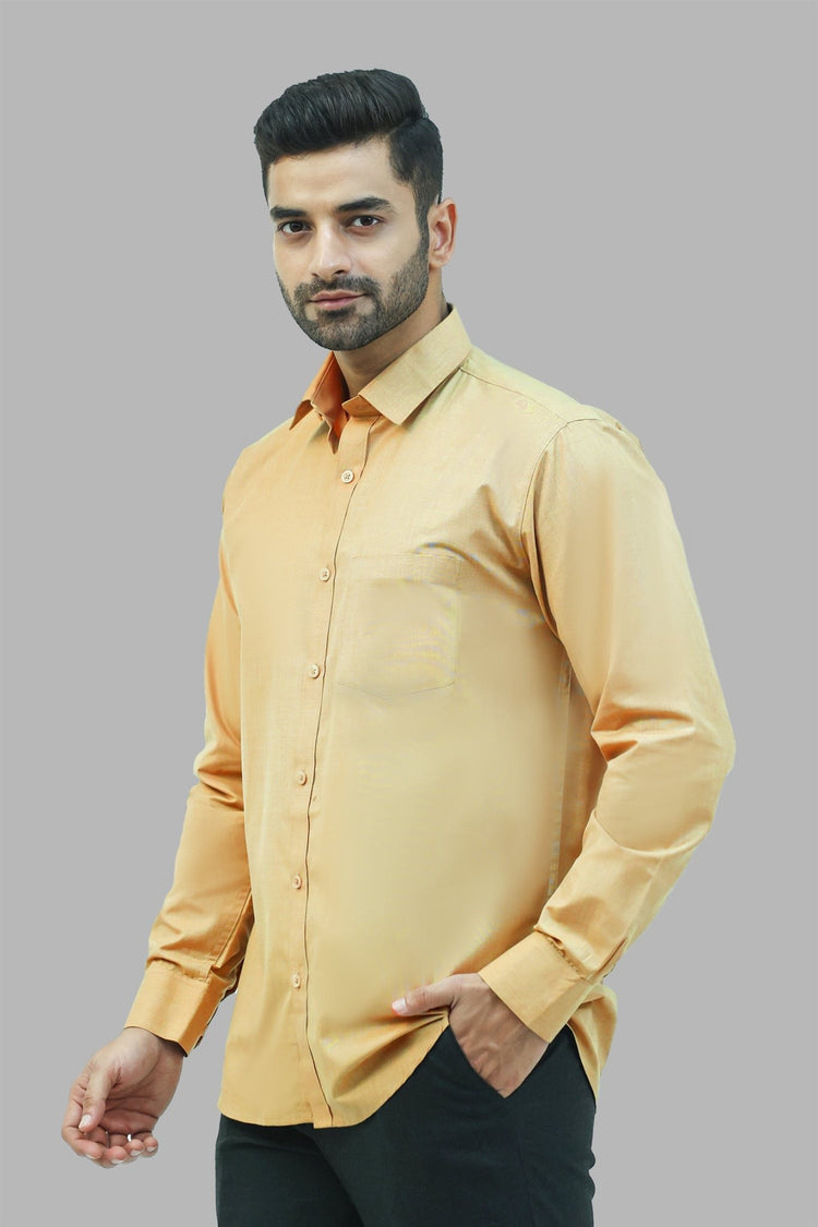 Bluebird Men's Brown Formal Shirt - Veshbhoshaa