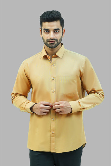 Bluebird Men's Brown Formal Shirt - Veshbhoshaa