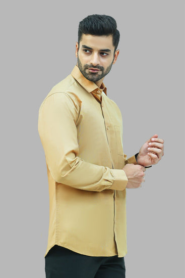 Bluebird Men's Brown Formal Shirt - Veshbhoshaa